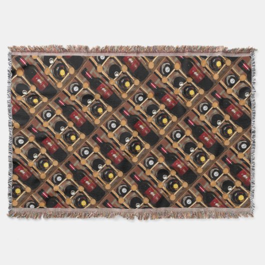 Wine Rack Throw Blanket Deken (Voorkant)