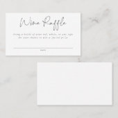 Wine Raffle Enclosure Card Visitekaartje (Voorkant / Achterkant)