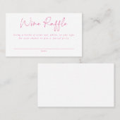 Wine Raffle Enclosure Card Visitekaartje (Voorkant / Achterkant)