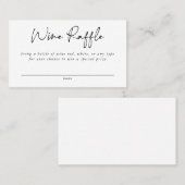 Wine Raffle Enclosure Card Visitekaartje (Voorkant / Achterkant)