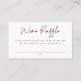 Wine Raffle Enclosure Kaart Visitekaartje
