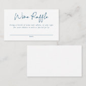 Wine Raffle Enclosure Kaart Visitekaartje (Voorkant / Achterkant)