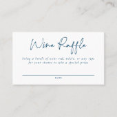 Wine Raffle Enclosure Kaart Visitekaartje (Voorkant)