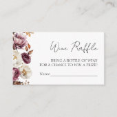 Wine Raffle Game | Bourgondische Herfst Vrijgezell Informatiekaartje (Voorkant)