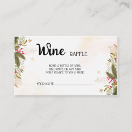 Wine Raffle Ticket-kerstVrijgezellenfeest Plaatskaartje