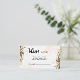 Wine Raffle Ticket-kerstVrijgezellenfeest Plaatskaartje