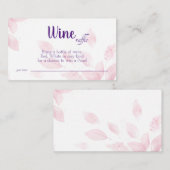 Wine Raffle Wedding Vrijgezellenfeest Card Plaatskaartje (Voorkant / Achterkant)
