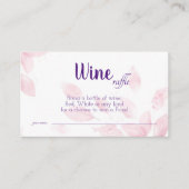 Wine Raffle Wedding Vrijgezellenfeest Card Plaatskaartje (Voorkant)