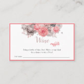 Wine Raffle Wedding Vrijgezellenfeest Card Plaatskaartje (Voorkant)