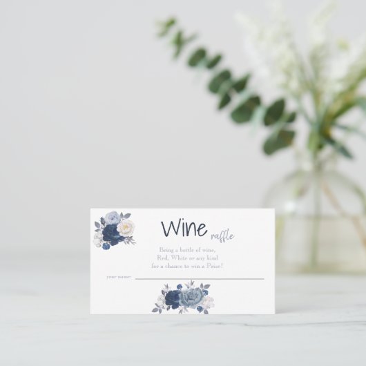 Wine Raffle Wedding Vrijgezellenfeest Card Plaatskaartje (Staand voorkant)