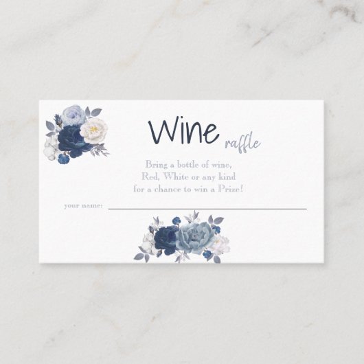 Wine Raffle Wedding Vrijgezellenfeest Card Plaatskaartje (Voorkant)