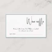 Wine Raffle Wedding Vrijgezellenfeest Card Plaatskaartje (Voorkant)