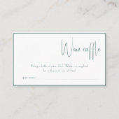 Wine Raffle Wedding Vrijgezellenfeest Card Plaatskaartje (Voorkant)