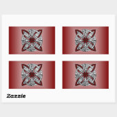 Wine Red Celtic Knot Original Rechthoekige Sticker (Vel)