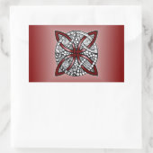 Wine Red Celtic Knot Original Rechthoekige Sticker (Tas)