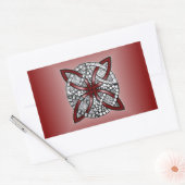Wine Red Celtic Knot Original Rechthoekige Sticker (Envelop)