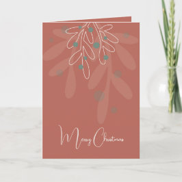 Wine red Christmas holidays abstract floral Kaart