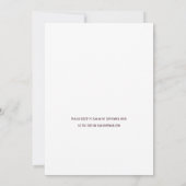 Wine Red Plum Mauve Fall Floral Wedding Kaart (Achterkant)