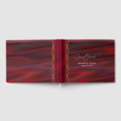 Wine Red Satin en Gold Kijk Weddenschap Boek (Volledig)