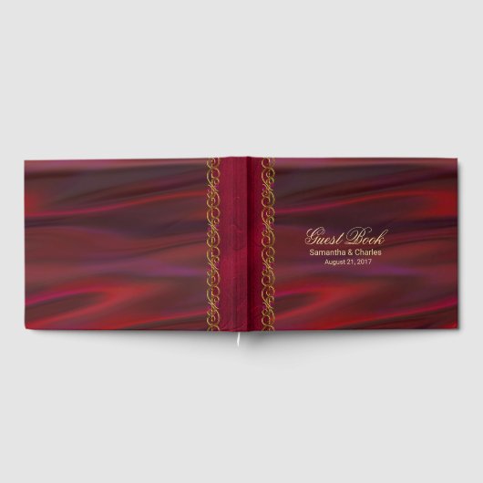 Wine Red Satin Kijk Weddenschap Boek (Volledig)