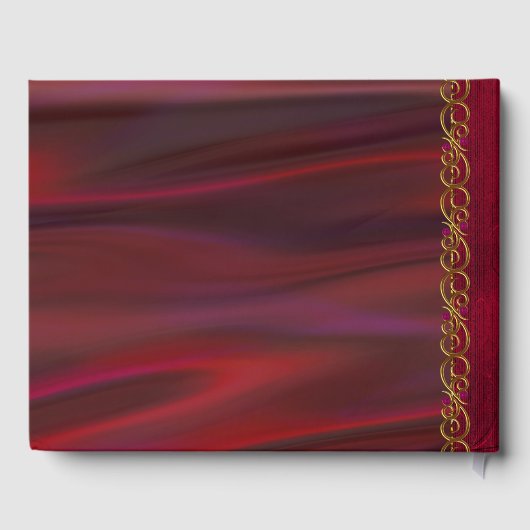 Wine Red Satin Kijk Weddenschap Boek (Achterkant)
