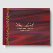 Wine Red Satin Kijk Weddenschap Boek (Voorkant)