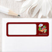 Wine Red Schattige Merry Christmas Chili Blank Adr Etiket (Insitu)