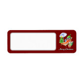 Wine Red Schattige Merry Christmas Chili Blank Adr Etiket (Voorkant)
