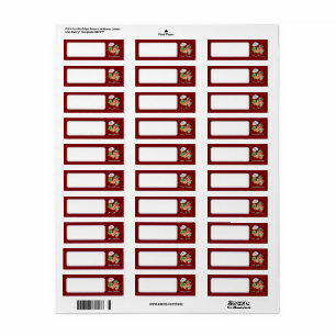 Wine Red Schattige Merry Christmas Chili Blank Adr Etiket