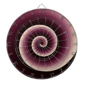 Wine Red Spiral Pattern Dartbord (Voorkant)
