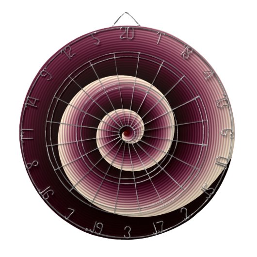 Wine Red Spiral Pattern Dartbord (Voorkant)