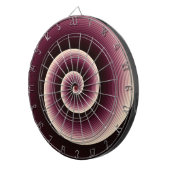 Wine Red Spiral Pattern Dartbord (Voorkant Rechts)