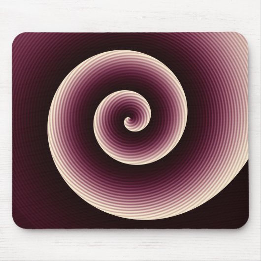 Wine Red Spiral Pattern Muismat (Voorkant)