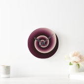 Wine Red Twirl Ronde Klok (Huis)
