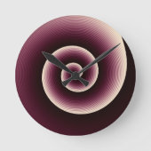 Wine Red Twirl Ronde Klok (Voorkant)