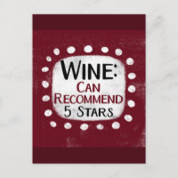 Wine Review 5 sterren Briefkaart