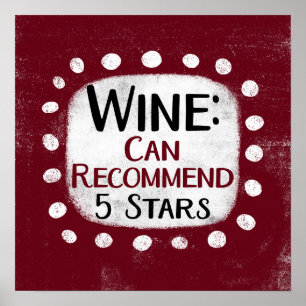 Wine Review 5 sterren Poster Wall Art