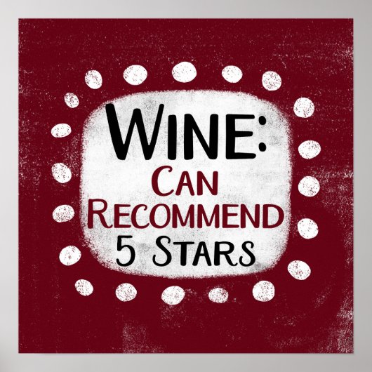 Wine Review 5 sterren Poster Wall Art (Voorkant)