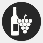 Wine Ronde Sticker (Voorkant)