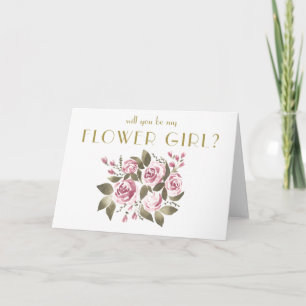 Wine Rose Bouquet word je mijn Bloemenmeisje?