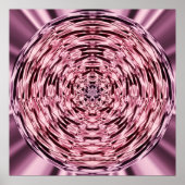 Wine Satin Mandala Circle Poster (Voorkant)