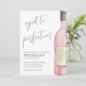 Wine Simple 50th Birthday Party Kaart (Staand voorkant)