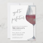 Wine Simple 70th Birthday Party Kaart (Voorkant)