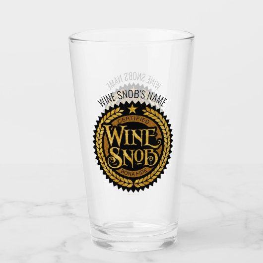 Wine Snob Glas (Voorkant)