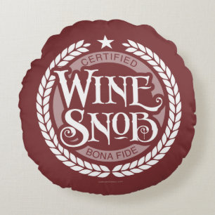 Wine Snob Round Pillow Rond Kussen