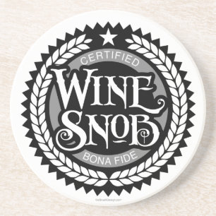 Wine Snob Zandsteen Onderzetter