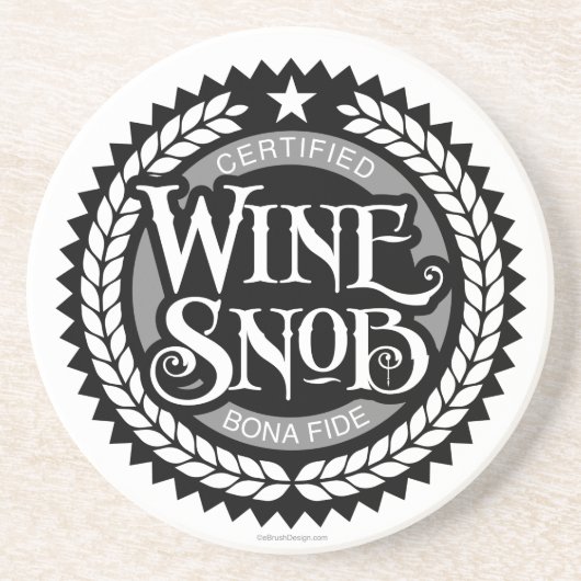 Wine Snob Zandsteen Onderzetter (Voorkant)