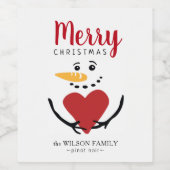  Wine Snowman-labels Wijn Etiket (Enkel label)