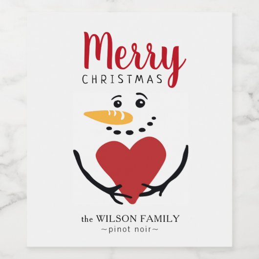  Wine Snowman-labels Wijn Etiket (Enkel label)