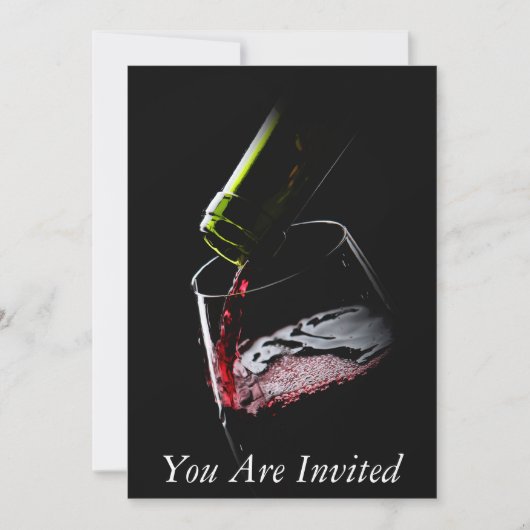 Wine Sommelier Invitation Card Kaart (Voorkant)
